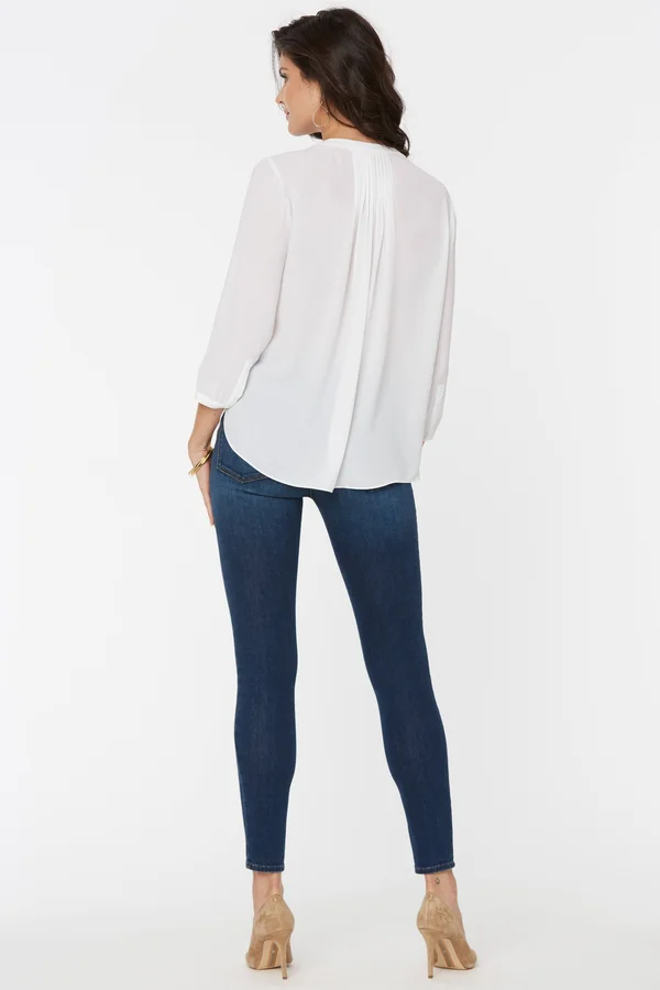 Nydj Women's Pintuck Blouse - White - Size Large
