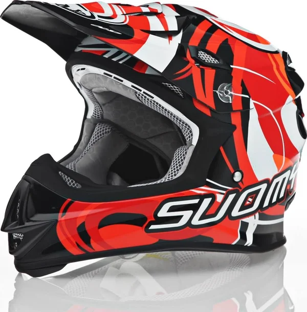 Suomy MX Jump Vortex Red Helmet Size Medium