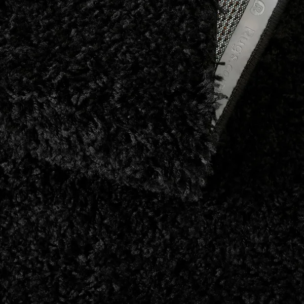 Unique Loom Everyday Solid Shag Area Rug (Black - 8& 0 x 10& 0)