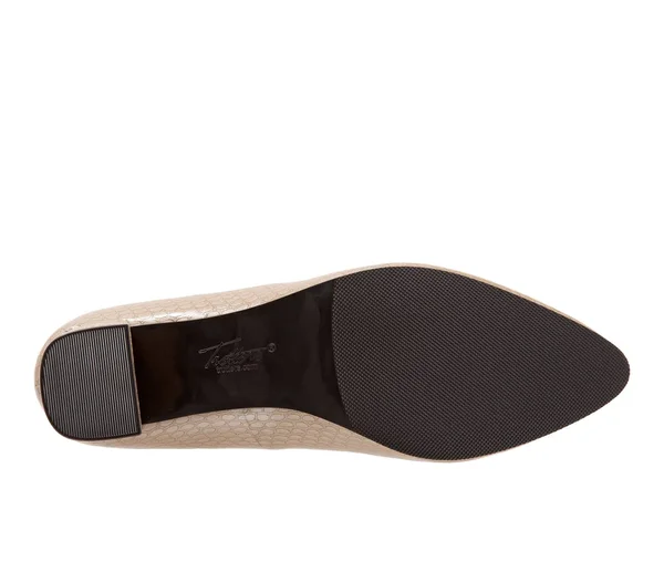 Trotters Women's Kari Pump - Size: 7, Taupe Snake Leather