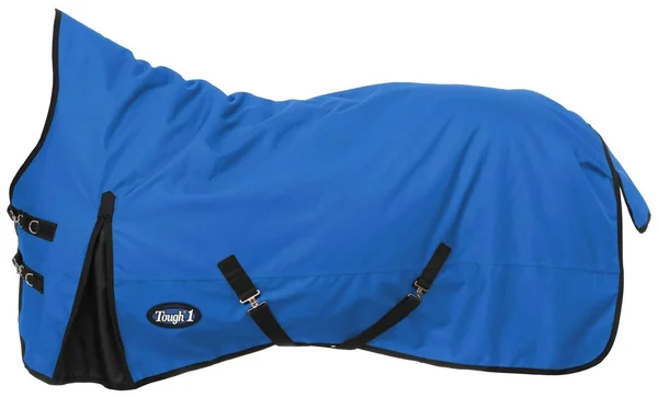 Tough-1 1200D Waterproof Poly High Neck Turnout Blanket, Blue