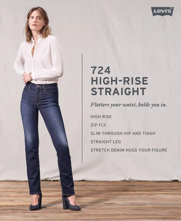 Levi&s 724 High Rise Straight Crop Women's Jeans - Lapis Sun 25