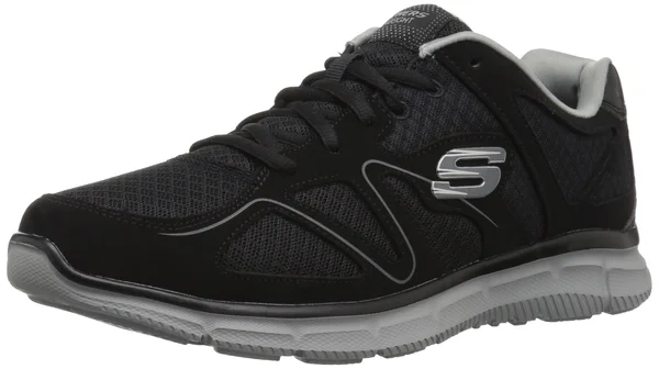 Skechers Satisfaction - Flash Point Black/Gray 10.5