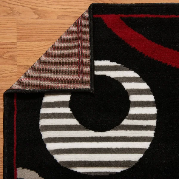 United Weavers Dallas Hip Hop 7&10x22 x 10&6x22 Black (851-10470) Area Rug