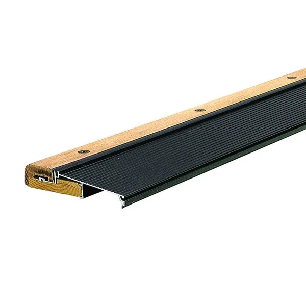 M-D Building Products Adjustable 5-5/8 in. x 26-1/2 in. Aluminum and Hardwood Inswing Threshold, Brown