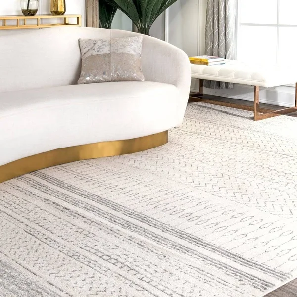 nuLOOM Nova Stripes Area Rug, Size: 8& Square, Gray