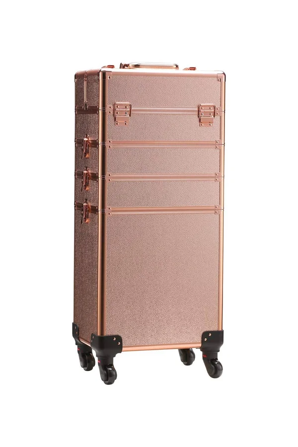 Train Case Rolling5-in-1 Portable makeupprofessional Cosmetic Organizer Makeup Traveling