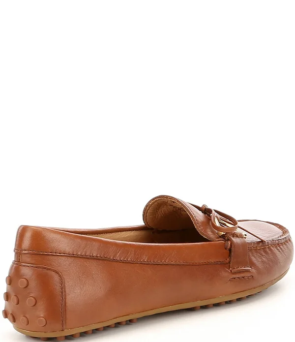 Ralph Lauren Women's Lauren Briley Leather Loafer - Black, 7.5 B