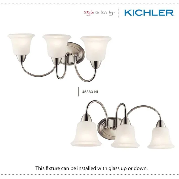 Kichler 45882NI Nicholson Bath 2-Light, Brushed Nickel