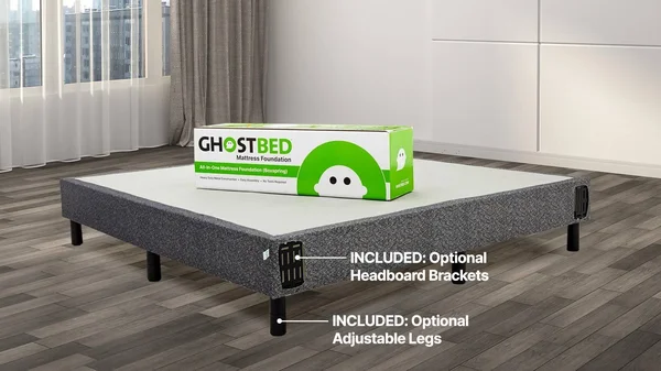 GhostBed All-in-One Metal Foundation/Box Spring with Easy Assembly Twin, XL