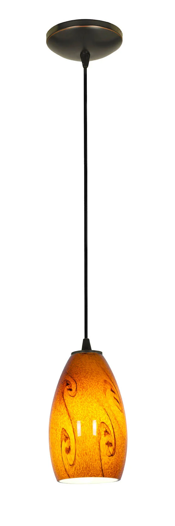 Access Lighting Champagne 1-Light Pendant - Oil Rubbed Bronze - 28012-2C-ORB/WHST