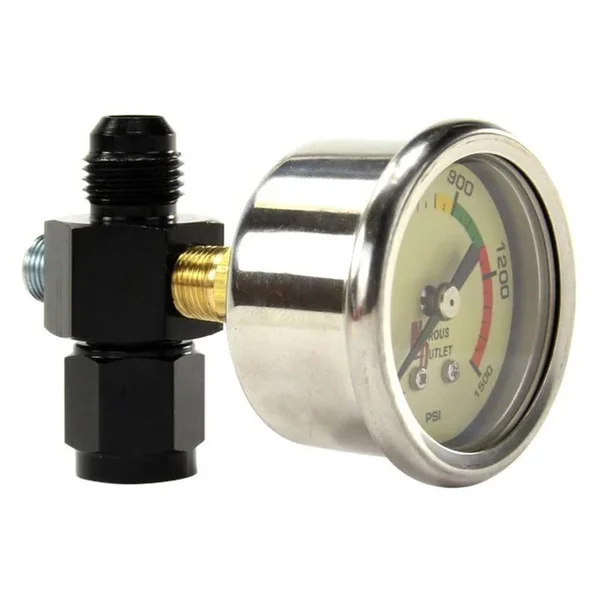 Nitrous Outlet Luminescent Nitrous Pressure Gauge & 6AN Manifold