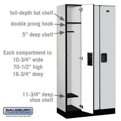 Designer Wood Locker - Single Tier - 3 Wide - 6 Feet High - 15 Inches Deep - Cherry