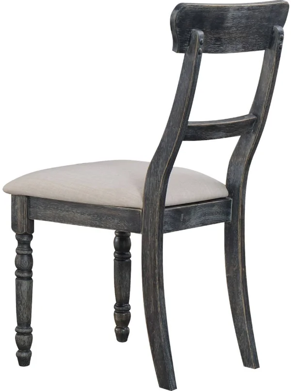 Acme Wallace Dining Side Chair - Light Brown/Weathered Gray - 2 count