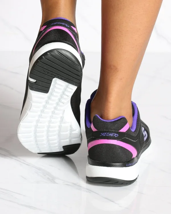 Skechers Women's Flex Appeal 3.0 Steady Sneaker - Black/Purple