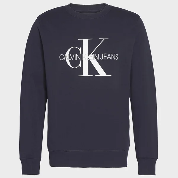 Calvin Klein Iconic Monogram Sweatshirt - Blue - Sweatshirts