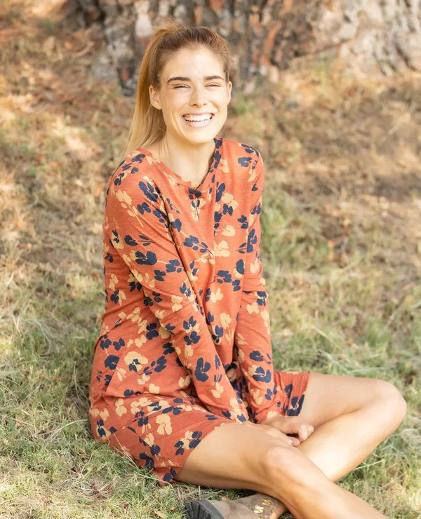 Toadu0026Co Windmere II Long-Sleeve Dress - Women's Auburn Large Scale Floral Print, XL