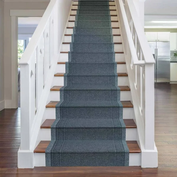 runrug USA Aztec Gray Stair Carpet Runner Length: 7 foot, WIDTHS