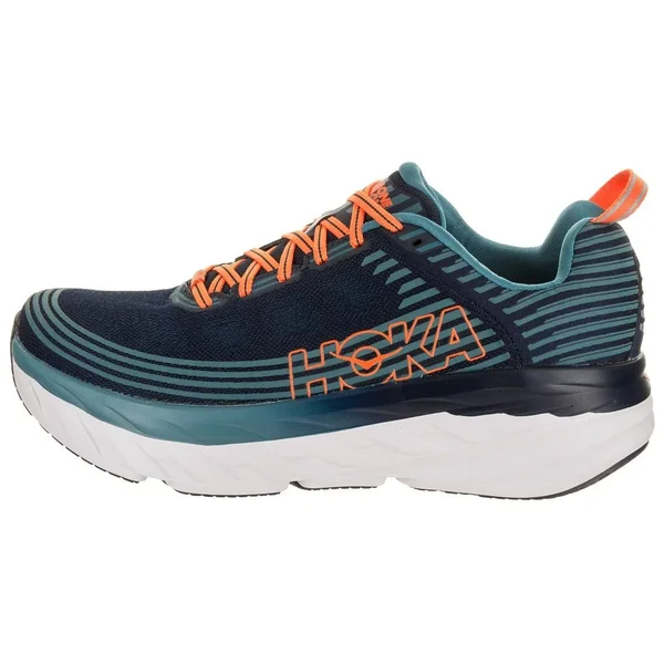 Hoka One One Men's Bondi 6 Running Sneaker, Black Iris/Storm Blue, Size 9.5M