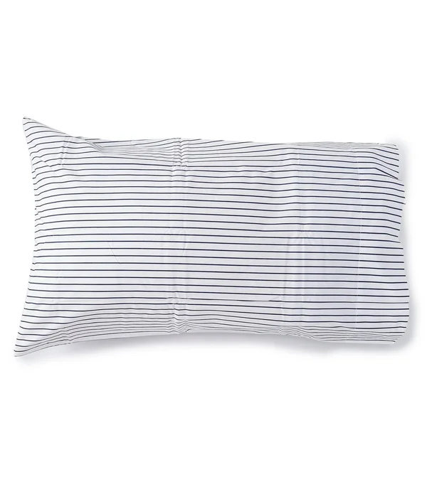 Ralph Lauren Prescott Stripe Flat Sheet, Queen - Summer Blue/White