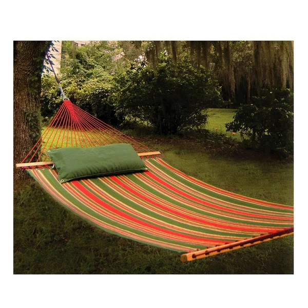 Pawleys Island Large Quilted Fabric Hammock - Trellis Stripe