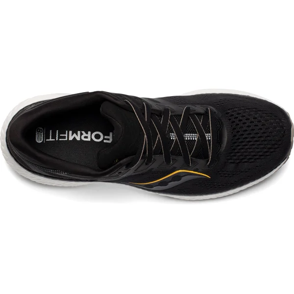 Saucony Men's Hurricane 23 Black, Vizigold, 11, 2E