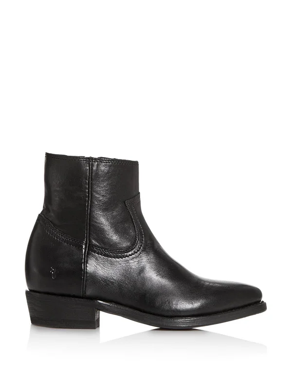Frye Billy Inside Zip Leather Bootie 8.5, Red