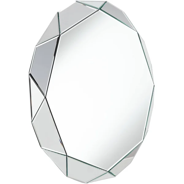 Noble Park Griffin 33x22 Round Geometric Angle Cut Wall Mirror