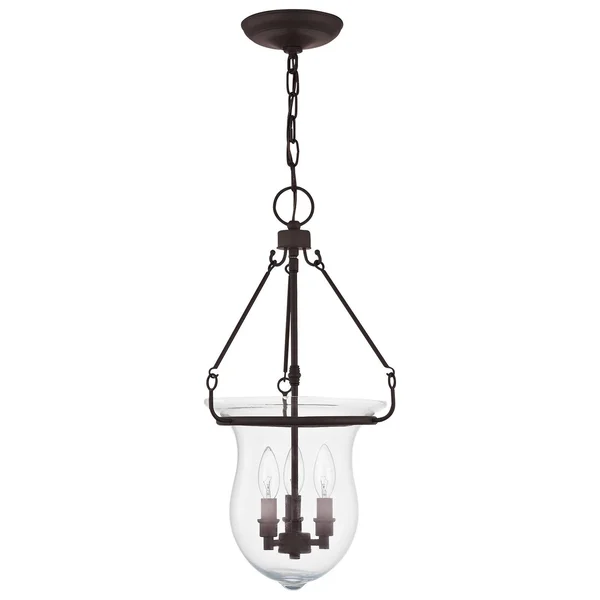 Livex Lighting 50296-91 Canterbury 3-Light Pendant, Brushed Nickel