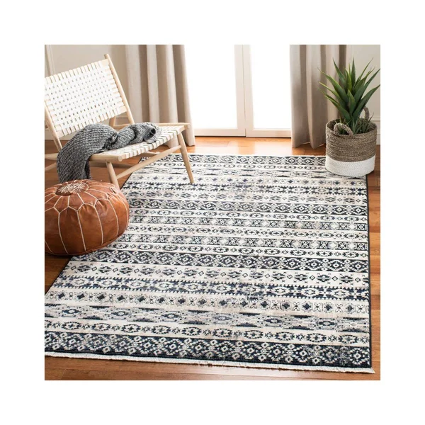 Safavieh Herat Rug Collection HRT370G - Ivory - Black - 8' x 10'