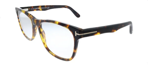 Tom Ford FT5662 B Eyeglasses 056 Shiny Vintage Havana/ Blue Block Lenses