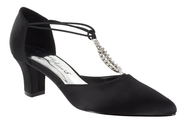 Women's Easy Street Moonlight Pump - Black Satin - Size 11