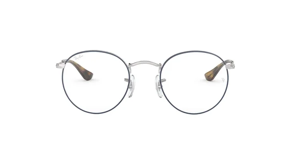 Ray Ban RX3447V Vista Round Metal, 2970 Silver On Top Blue, Size 47-21-140