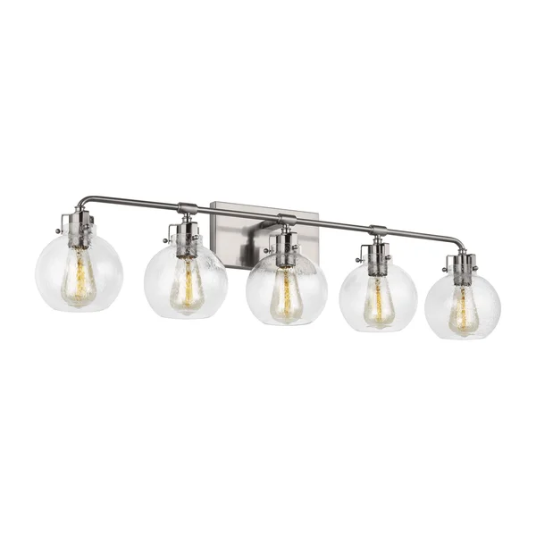 Feiss VS24405SN Clara 5 - Light Vanity - Satin Nickel