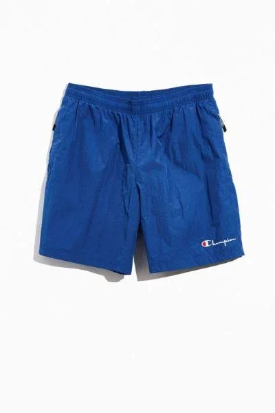 Champion Sport 6x22 Nylon Warm Up Shorts - Blue - Casual Shorts