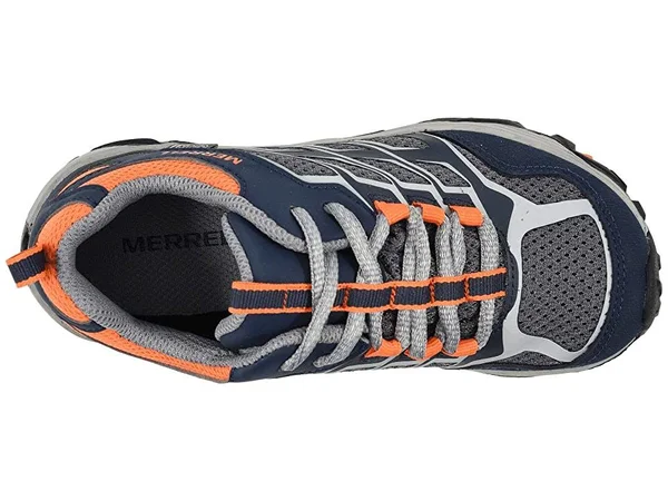 Merrell Kid's Moab FST Low Waterproof - Size: 6, Navy/Grey/Orange