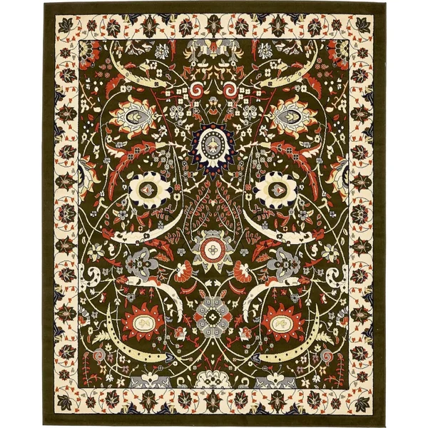 Unique Loom Espahan Terracotta 8 ft Runner Area Rug