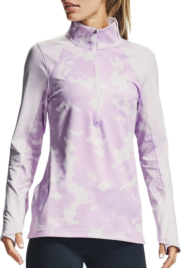 Under Armour Women's ColdGear Armour Camo Zip - Purple - LG