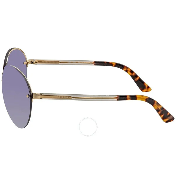 Prada PR 68VS ZVN3A0 Gold Round Sunglasses