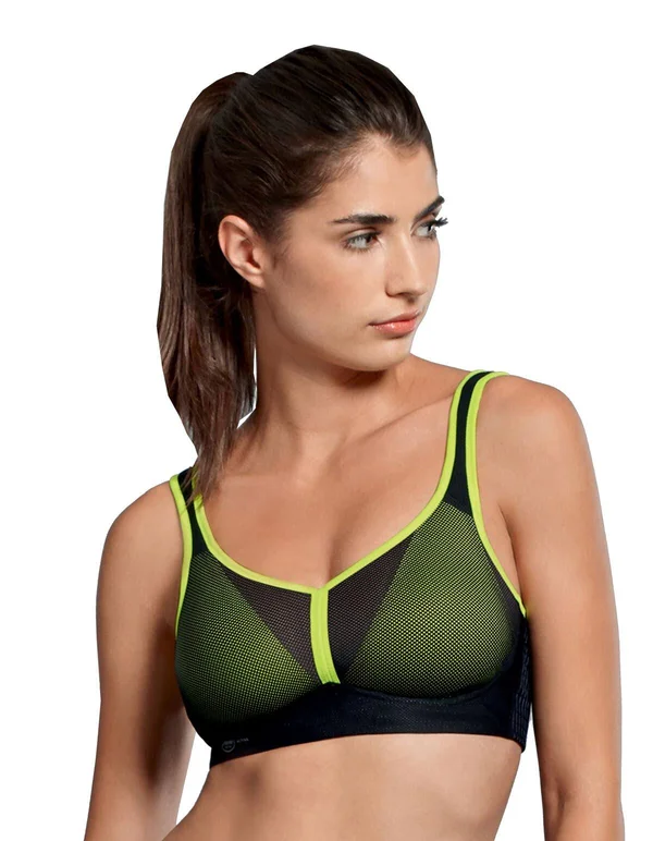 Anita Active Air Control Wirefree Padded Sports Bra Black/Neon