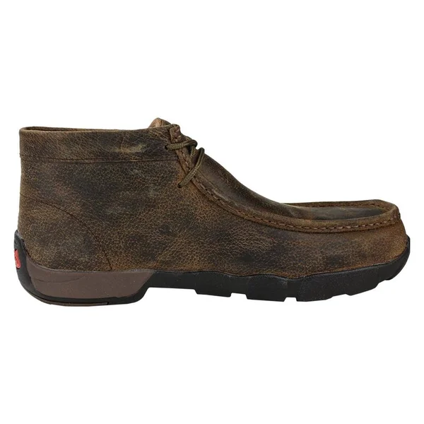 Justin Boots Men's Cappie Steel-Toe Work Shoes - Dark Brown (7.5)