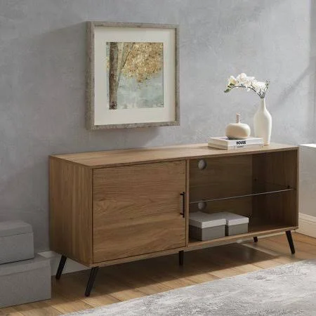 Thea English Oak TV Stand for TVs Up to 58 inch by Bellamy Studios, Size: 24 inch H x 52 inch Large x 16 inch W