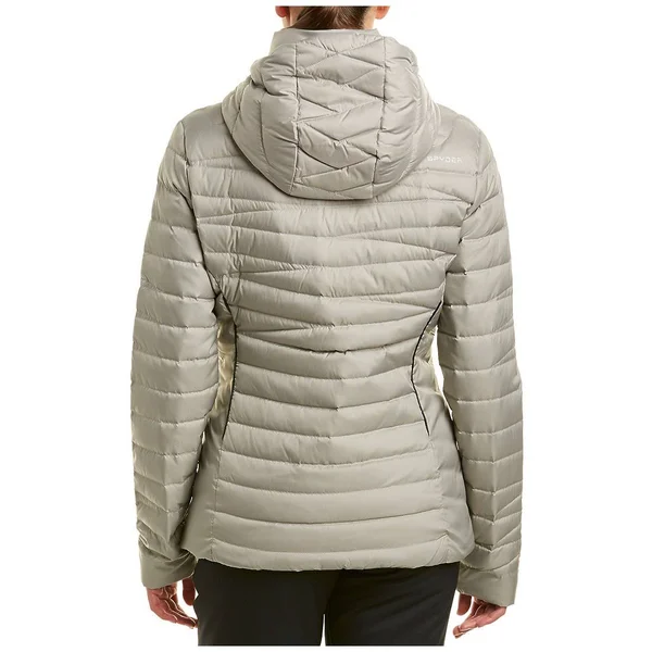Spyder Women's Timeless Hoody Down Jacket - Alloy/Black, Small