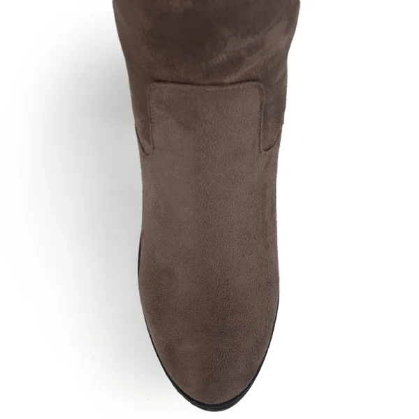 Journee Collection &Sana& Women's Faux Suede Regular and Wide Calf Tall Round Toe Boots, Size: 10 Medium Width/Medium Calf, Blac