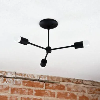 Boyer 3 - Light 18x22 Sputnik Modern Linear Semi Flush Mount AllModern