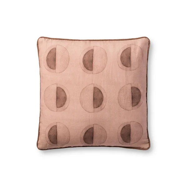 Loloi P0935 Linen Pillow Pink - 18x22 x 18x22, Polyester