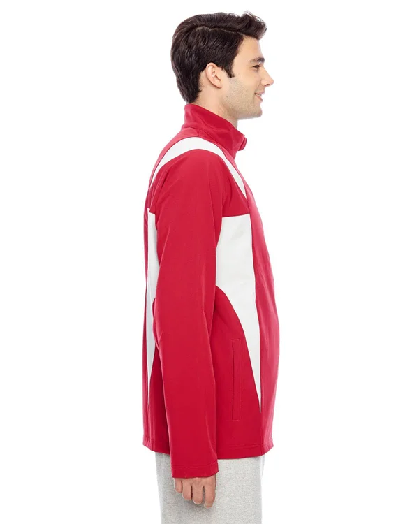 Team 365 Tt82 Men's Icon Colorblock Soft Shell Jacket - SP Red/ SP Slvr - S
