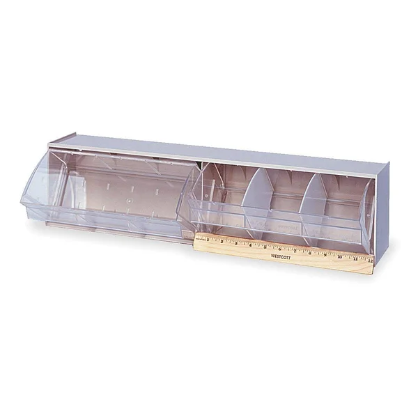 Quantum Storage Systems QTB411IV Tip Out Bin, Dividable, W 23 5/8, Ivory