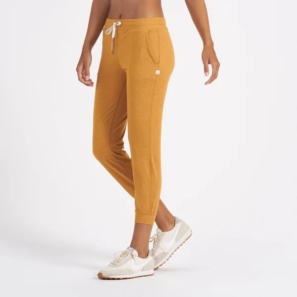 Women's Performance Jogger by Vuori - Xxs, Yellow/Gold, Flax Heather, Cozy, Relaxed Fit, Softest Premium Stretch Fabric, V