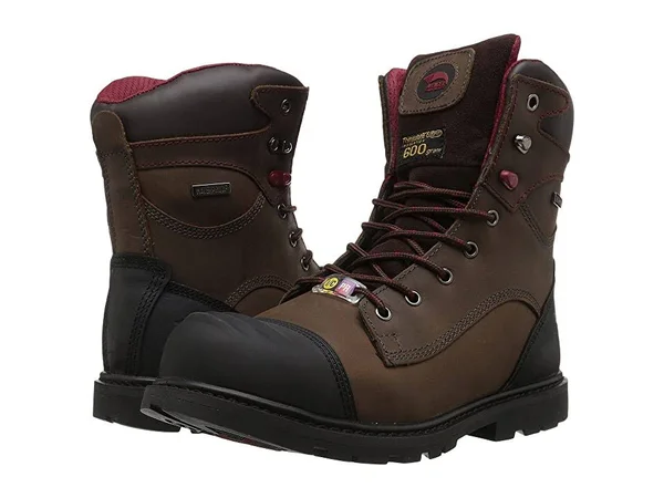 Men's Avenger A7573 8 inch Insulated WP Carbon Toe PR EH Work Boot - Size: 17, Brown